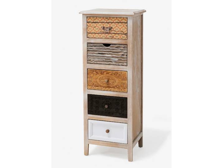 bonprix Kommode mit 5 Schubladen, 92x35x30 cm, Hübsche und praktische Kommode, beige