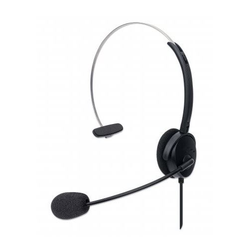 Manhattan USB Mono Headset Over-Ear USB-A-Stecker schwarz