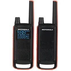 Motorola PMR-Handfunkgerät TLKR T82 188 (10 km), Walkie Talkie, Orange, Schwarz