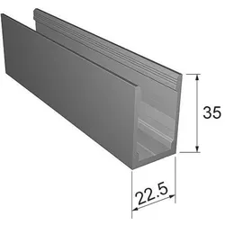 Vitris, Profil + Stange, Deckenprofil Portavant 60/120