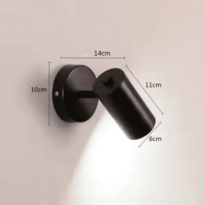 Inspire Curations Modern Adjustable Gold LED Wall Lamp b Black cool White(5500 7000k)