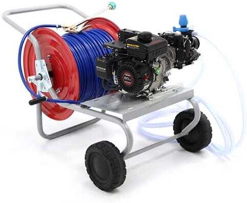 AgriEuro TOP-LINE Kit motopompa irrorazione con carrello - Pompa Comet MTP MC25 motore Loncin 148F-2