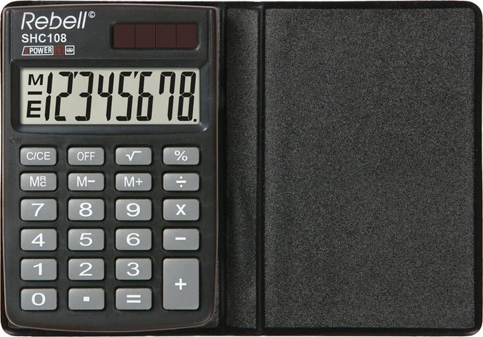 Rebell SHC108 Taschenrechner schwarz/grau