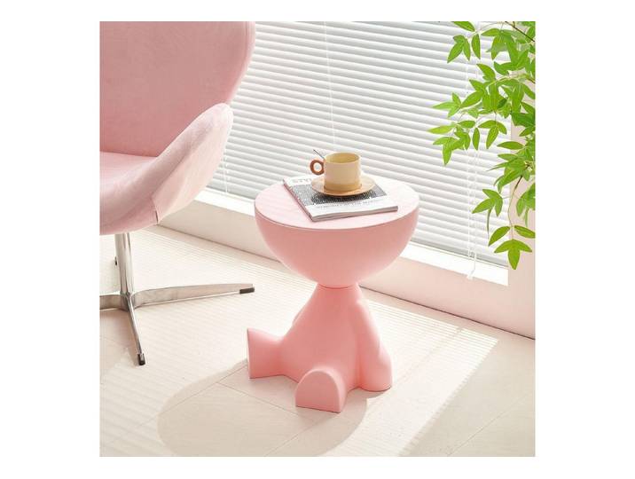 LuxusKollektion Beistelltisch Beistelltisch rund 41cm Rosa (1-St)