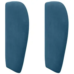 vidaXL Kopfteil Ohr Blau 40 x 23 x 6 cm Samt