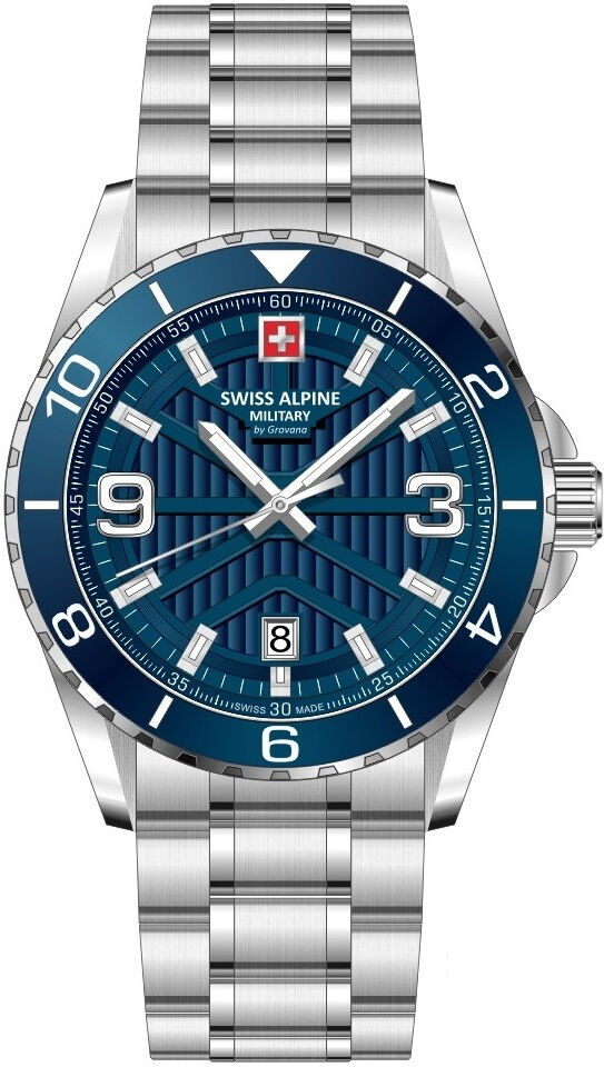 Swiss Alpine Military Sentinel Silver Blue 7073.1135
