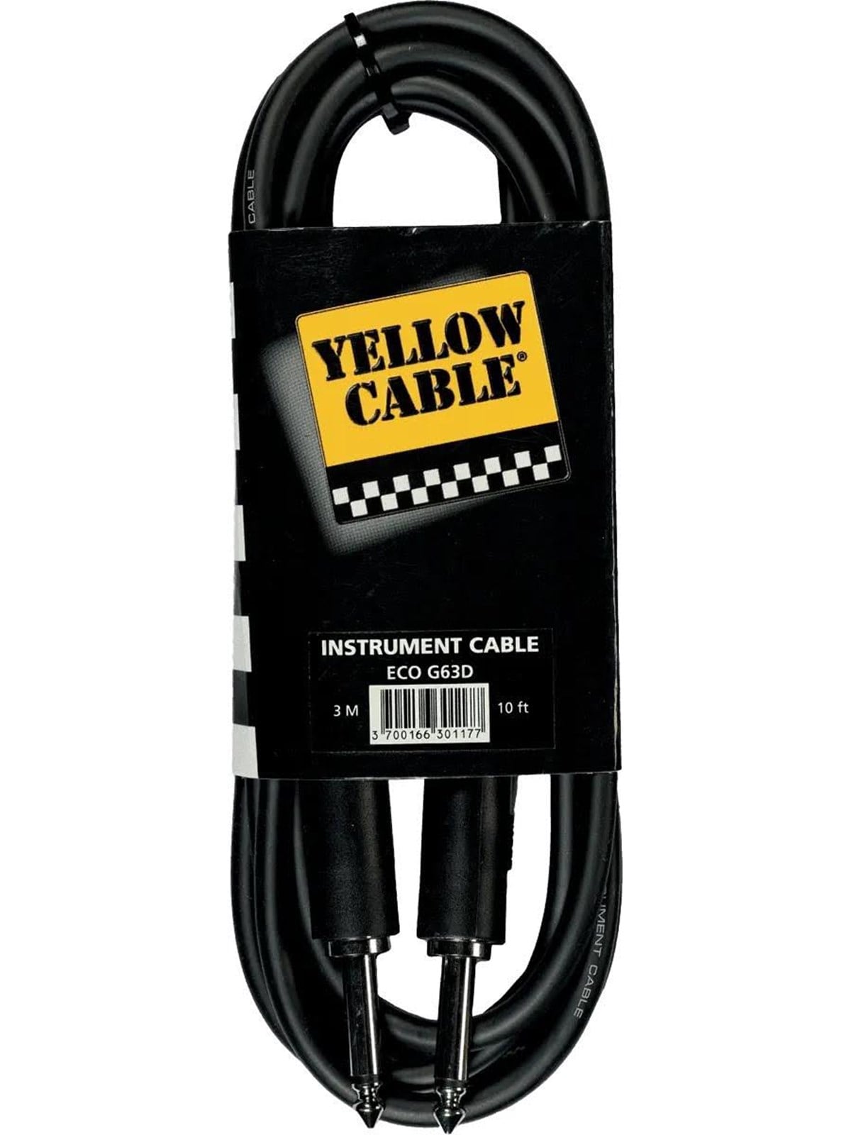 Yellow Cable G63D - 1/4" Gegossenes Klinke/Klinke-Kabel 3 Meter