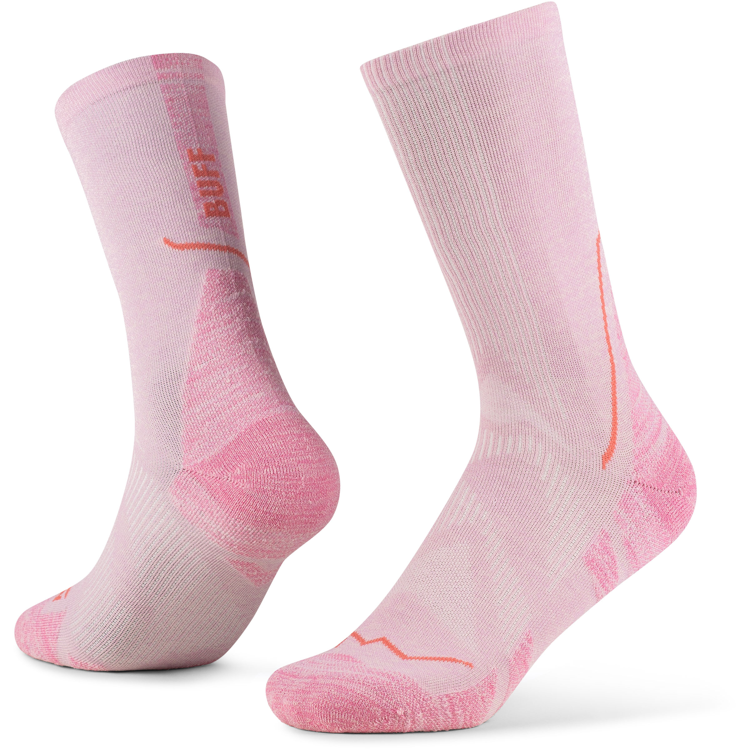 Buff Dryflx Crew Laufsocken rosa Größe 39 Laufen | Trailrunning Widerstandsfähig