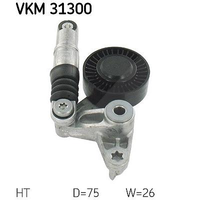 Skf Spannrolle, Keilrippenriemen [Hersteller-Nr. VKM31300] für VW, Audi