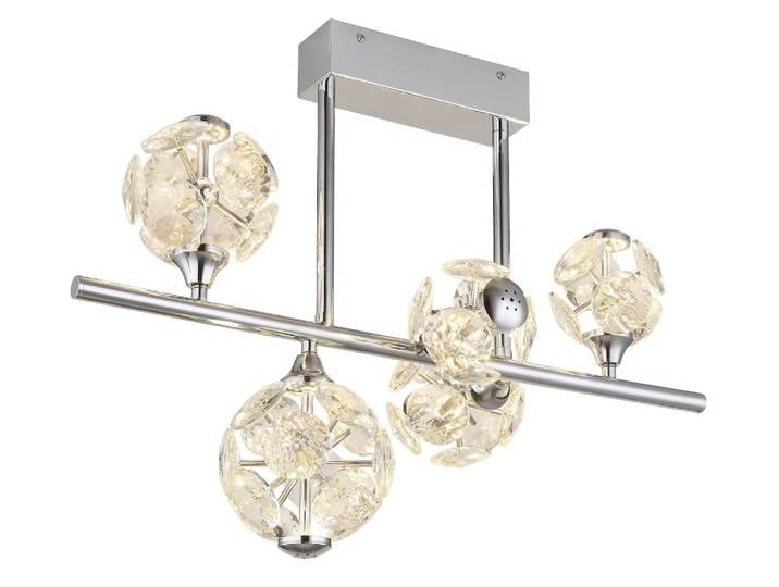 Plafonnier métal chromé, 46cm