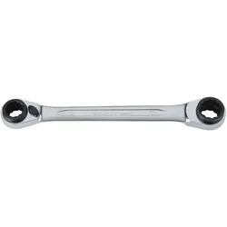 Bahco, Schraubenschlüssel, 12-15-mm-Knarren-Ringschlüssel, verchromt, 191 mm (12 mm, 13 mm, 14 mm, 15 mm)