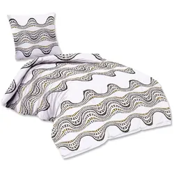 EXKLUSIV HEIMTEXTIL Doppelpack Bettwäsche Baumwolle MARIE Marke 135 x200 cm + 80 x80 cm