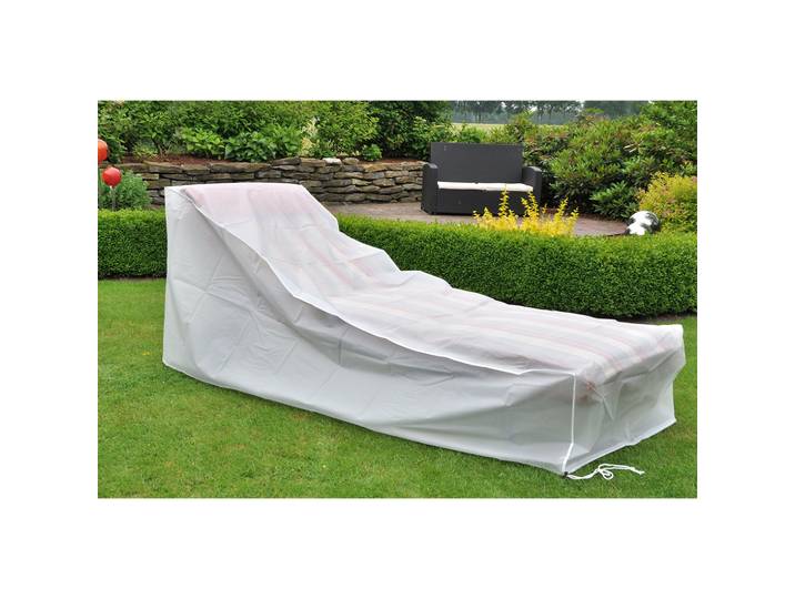 Abdeckplane für Sonnenliegen, 200 x 75 x 40/70 cm, weiss