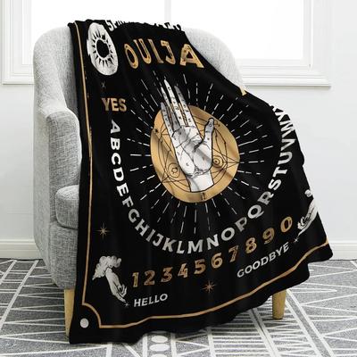 Uplift Picks Ouija Board Gothic Throw Blanket Sun Moon Skull Witch Decor 05 150x200cm
