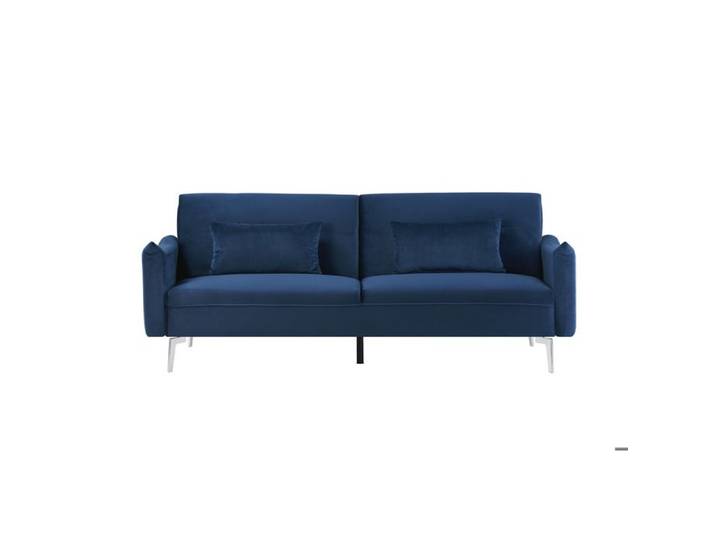 BETTY - Canapé design convertible 3 places en velours bleu