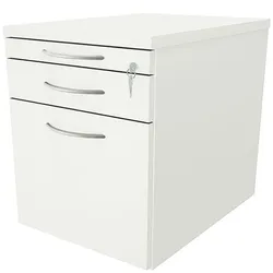 fm Büromöbel Rollcontainer mit Hängeregister »Sidney« einheitliches Dekor weiß, 43.4x54x60 cm