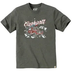 Carhartt Herren T-Shirt Dearborn Holiday 107806 Brustprint Relaxed Fit Basil Heather