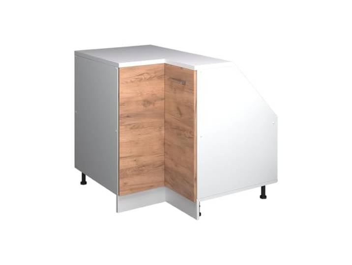Vicco Dachschrägenschrank Eckschrank Rion, Goldkraft Eiche/Weiß 75.6 x 60 cm