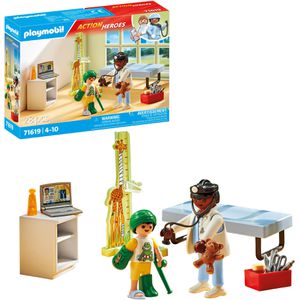 playmobil Spielset ACTION HEROES 71619, ab 4 Jahre, Kinderarzt mit Teddybär, 28 Teile