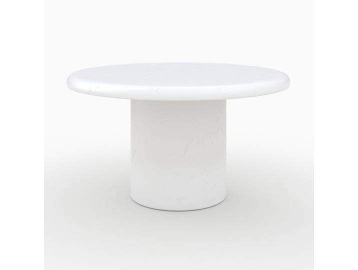 Table basse ronde en béton blanc cassé - Lulli - Maison Pavane