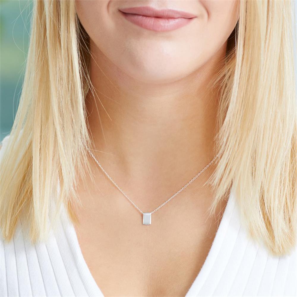Unique Gravierbare Kette aus 925er Silber silber