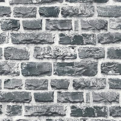 Galerie Wallcoverings Bricks and More Collection Stone Brick Matte Finish Vinyl on Non-woven Wallpaper Roll