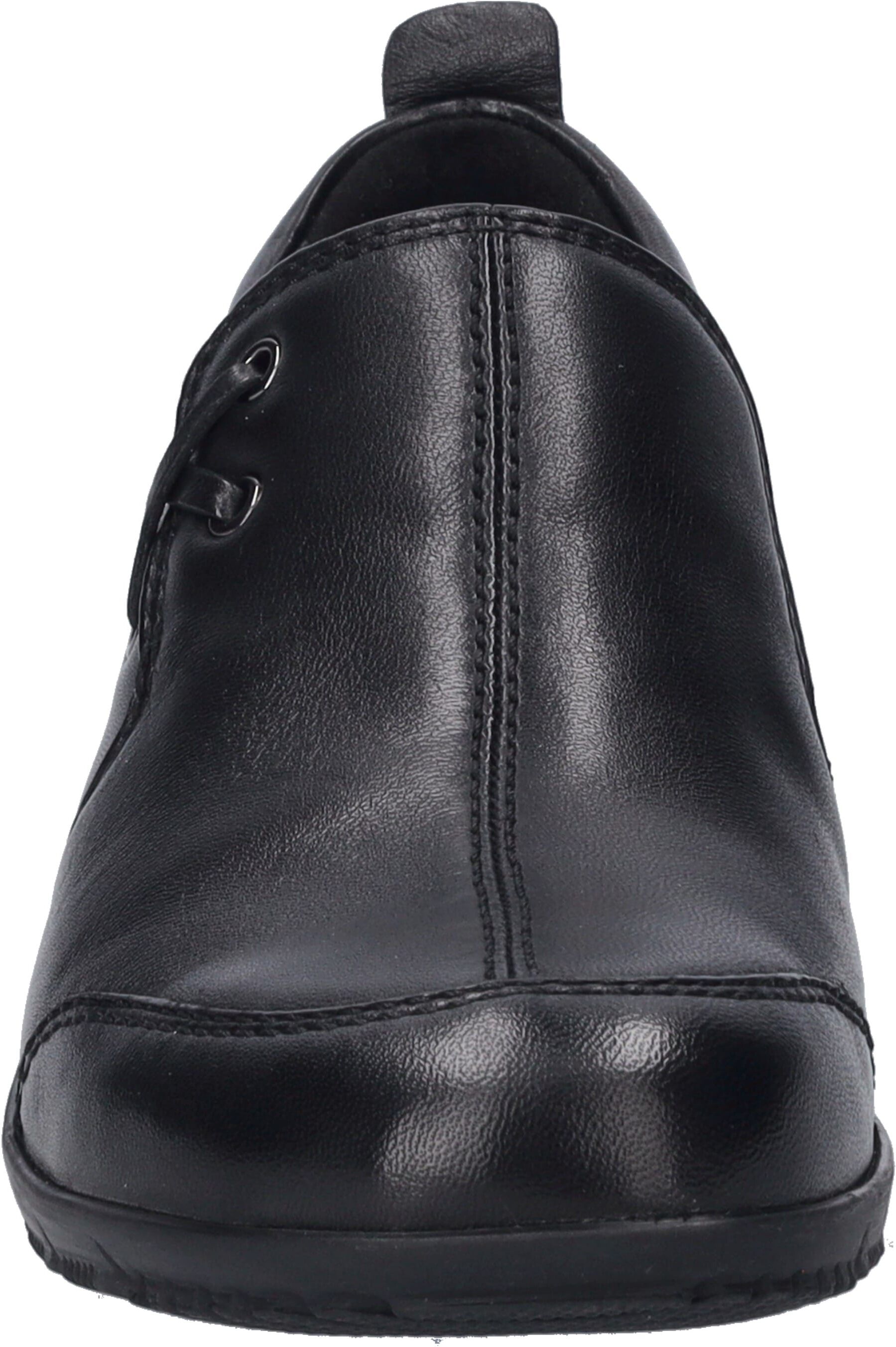 Slipper JOSEF SEIBEL "Charlotte 17", Damen, Gr. 41, Leder, schwarz, unifarben, Schuhe Slipper, Schlupfschuh, Festtagsschuh, Komfortschuh mit kleinem Keilabsatz schwarz 41, Leder