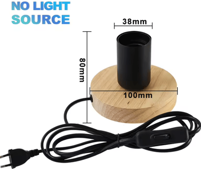 Inspire Curations Modern Wooden Table Lamp With E27 Base For Bedroom, Living Room & Bedside Decor c Style