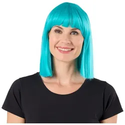 Longbob-Perücke, aqua
