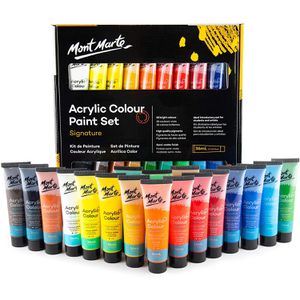 Mont-Marte Acrylfarben Signature Premium Set, 18 Farben je 36ml, in Tuben
