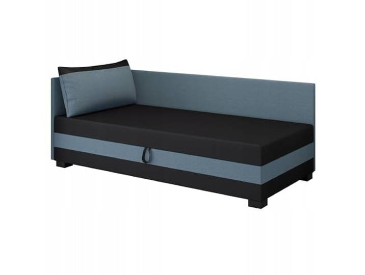 TAPCZANY24 - Boxspringbett Ilia+ 123x198 cm mit Schaumstoff Matratze Bett mit Matratze, Polsterbett mit Bettkasten, Gepolstertes Einzel Bett, Schlafsofa - Schwarzes Meer