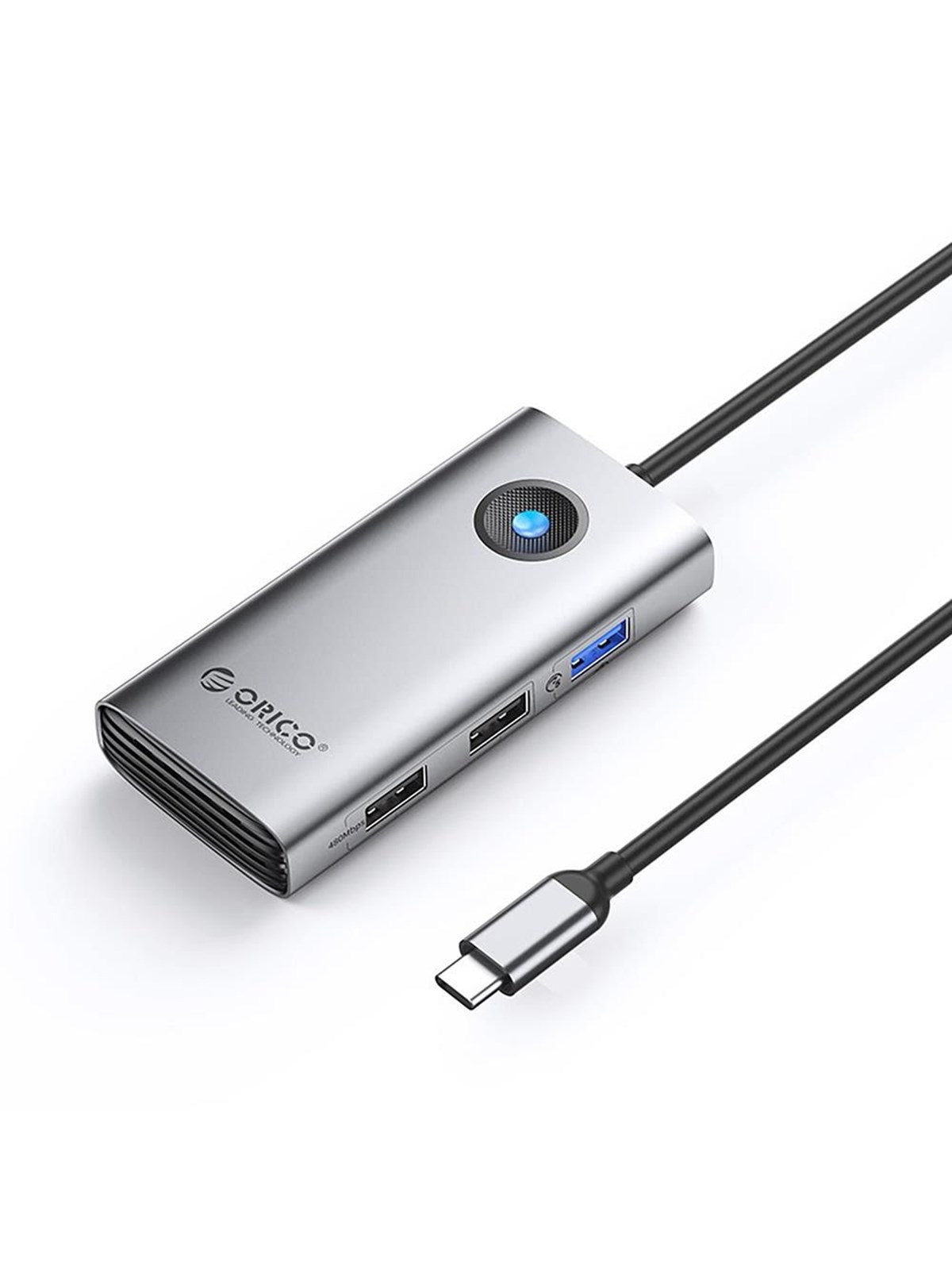 ORICO PW11-5P USB-C Hub Docking Station 1x USB-A 3.0 + 2x USB-A 2.0 + 1x USB-C PD + 1x HDMI - Gray USB-Hubs - USB 3.0 - Grau