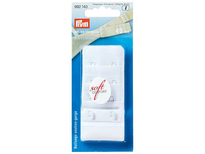 Prym BH-Verlängerer zum Einhaken weiss 40 mm 3 x 2 Haken