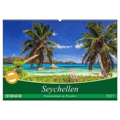 Seychellen – Traumstrände im Paradies (Wandkalender 2027 DIN A2 quer), CALVENDO Monatskalender