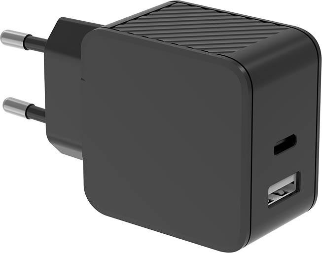 Bigben Connected USB-A + USB-C lader 45W (30+12W) PD GaN - zwart