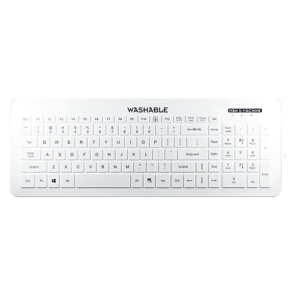 Man & Machine Europe MAN&MACHINE Very Cool Flat US,white Hygienetastatur,US,white (US, Kabelgebunden) (VCF/W5)