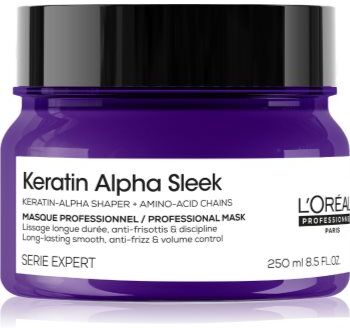 L’Oréal Professionnel Serie Expert Keratin Alpha Sleek máscara nutritiva para um aspeto suave do cabelo 250 ml. Serie Expert Keratin Alpha Sleek