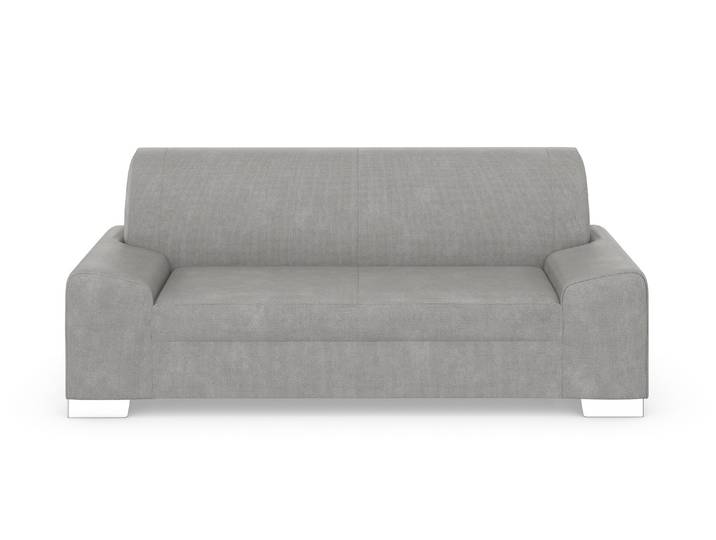 2,5-Sitzer Sofa, Chenille, Hellgrau 214×93 cm, Kubisches Design, Modern, Domo-Collection