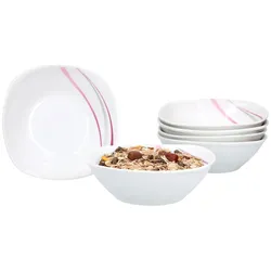 6er Set Müslischale Melina Suppenschüssel 350 ml Dessert-Schälchen Porzellan