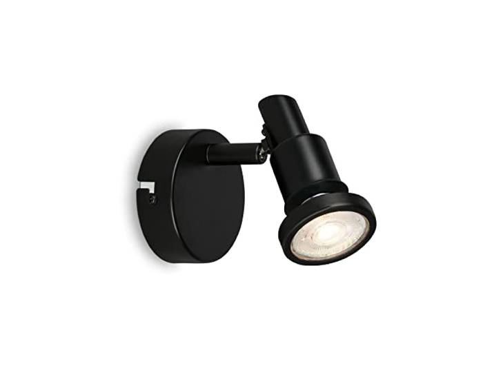 Briloner Leuchten - LED Wandleuchte Badezimmer, verstellbar, LED Wandlampe Bad, IP44, warmweiße Lichtfarbe, GU10, Schwarz, 80x106 (DxH)