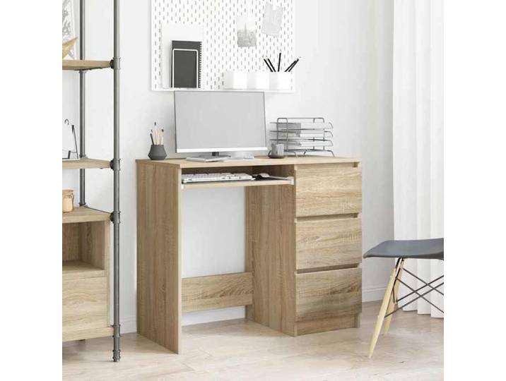 SALE 2026  Bureau moderne compact Brun - Bureau Chêne sonoma 90x45x76cm - Bois d'ingénierie PRO910817218