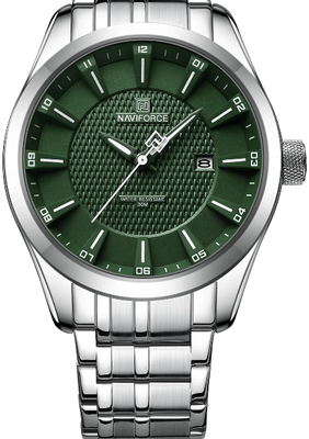 Uplifted Trends Luxury Mens Waterproof Quartz Watch Stainless Steel Luminous Wristwatch For Business & Fashion green