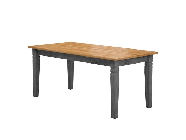 Table IV 120 x 78cm Gris/Pin coloris lessivé/Pin gris