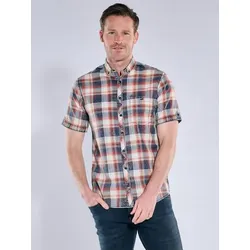 engbers Herren Hemd kariert Orange regular Button Down - 6XL