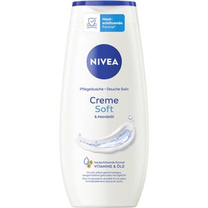 Nivea Duschgel Pflegedusche Creme Soft & Mandelöl, unisex, pH-hautneutral, Flasche, 250ml