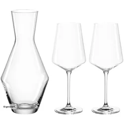 Leonardo Karaffe Puccini mit Weingläser 3tl, Weingläser, Transparent