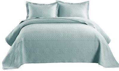 MarCielo Embroidered Cotton Oversized Quilt Bedspread Set