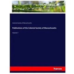 Publications of the Colonial Society of Massachusetts, Fachbücher von Colonial Society of Massachusetts