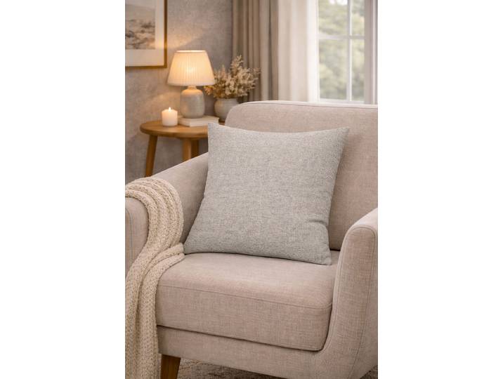 Coussin décoratif Lucio Gris/Gris 50 x 50cm Polyester