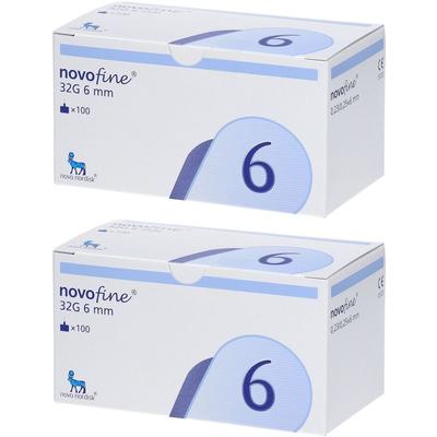 Novofine Nadeln 32 G 6 mm 2x 2x100 St Kanüle